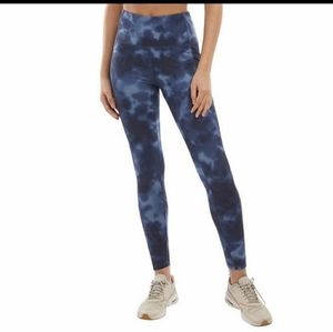 Danskin Legging Blue Wash Print Sz XXL